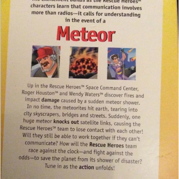 RESCUE HEROS VHS TAPE, METEOR - Picture 5 of 8